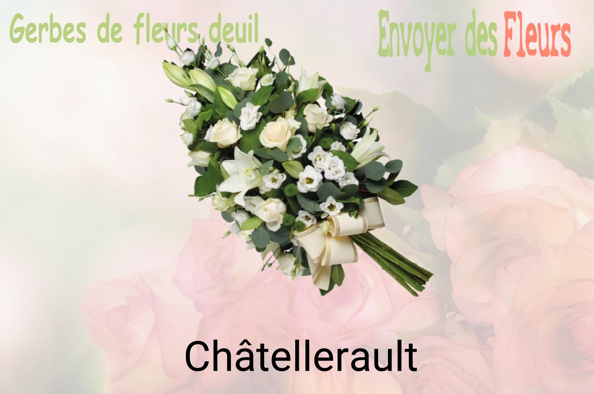 Gerbe de fleurs de deuil livrée à Châtellerault